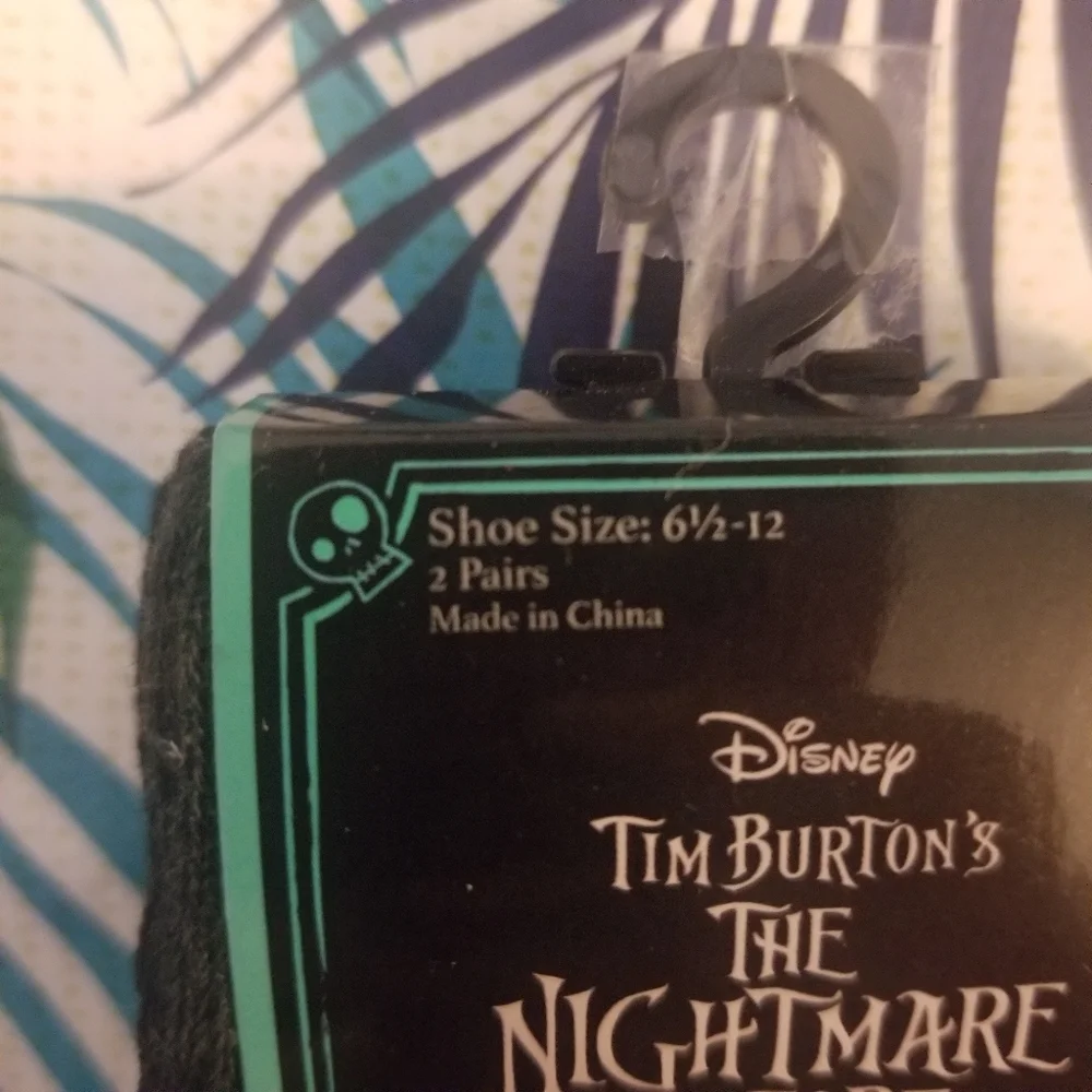 Disney Tim Burtons Nightmare Before Christmas Jack Skellington Crew Socks 6.5-12